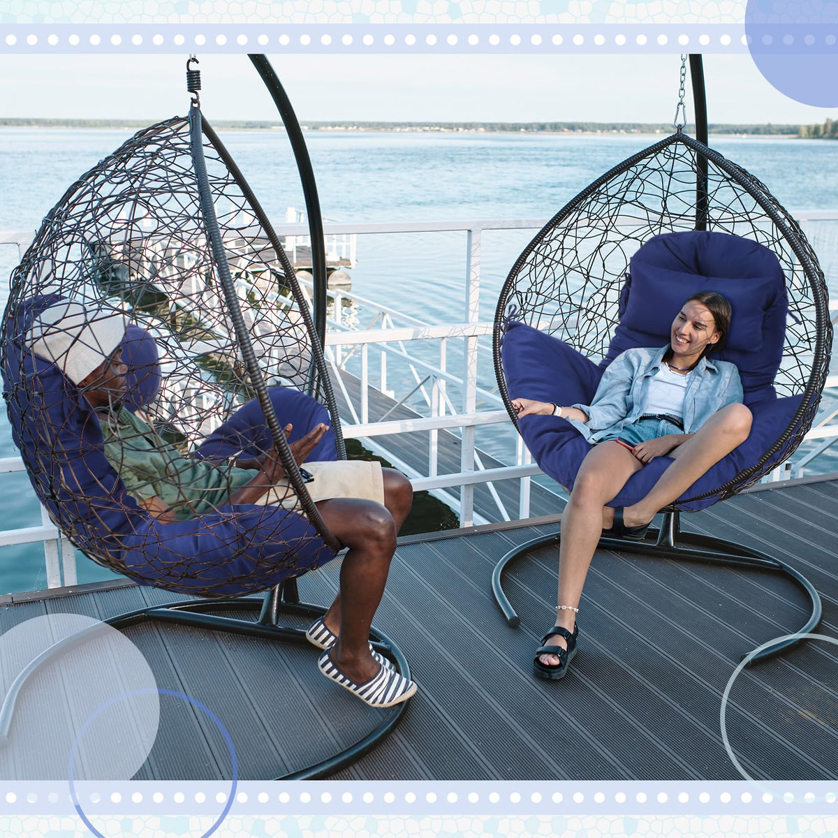 Secure-fit cushion upgrade for rocking chairs to improve seating comfort.