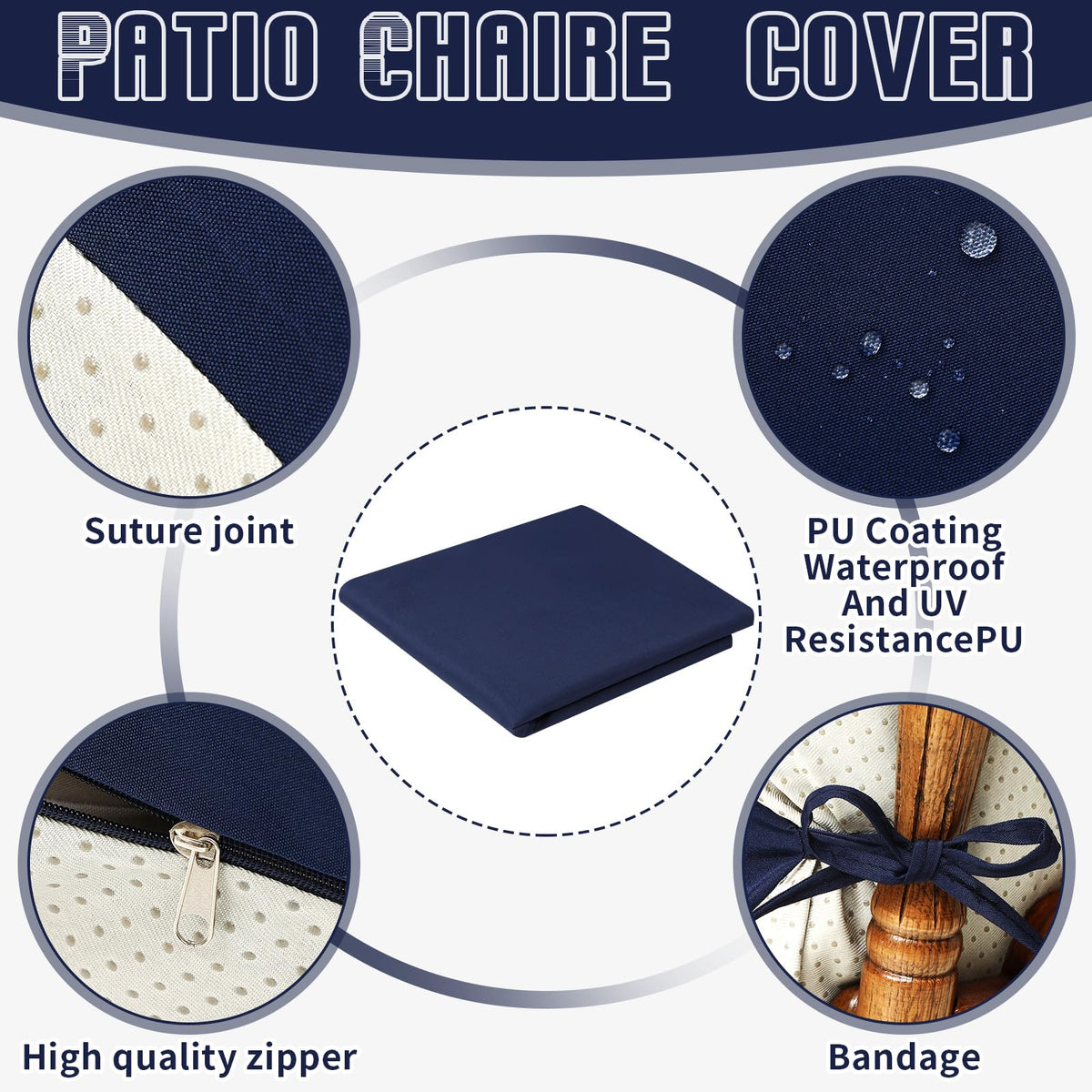 Tudomro rocking chair slipcover plus non-slip tethers prevent shifting during use.