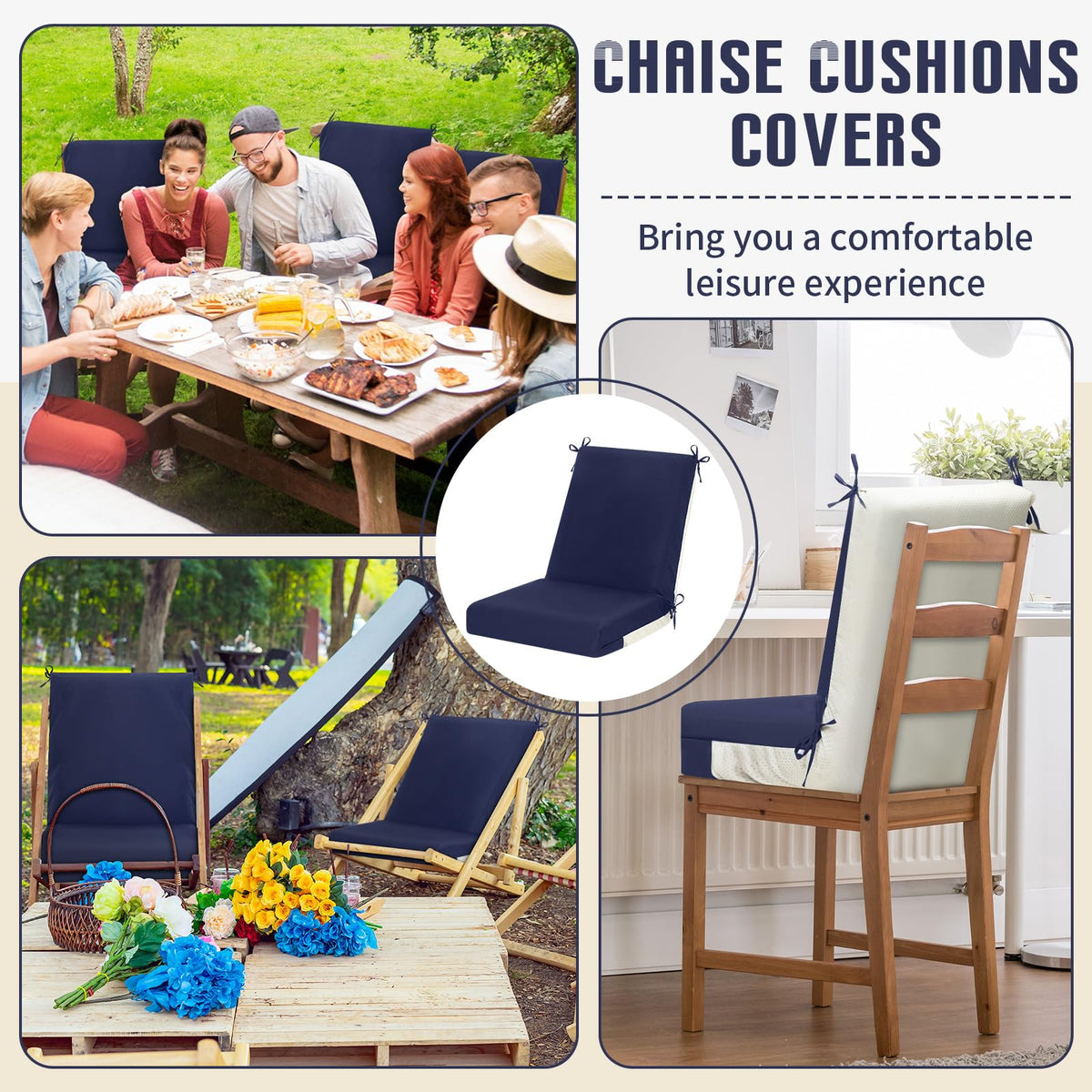 Tudomro versatile-use cushion cover suits patio balcony garden and deck settings.