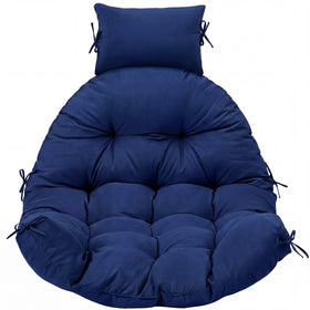 Tudomro waterproof egg chair cushion shown outdoors for rain-ready comfort.