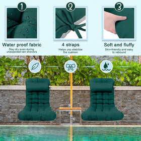 Tudomro waterproof fade-resistant cushion maintains bright color for outdoor use.