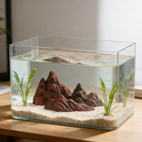 TUESMEILL miniature mountain garden display adds serene focal points to indoor spaces.