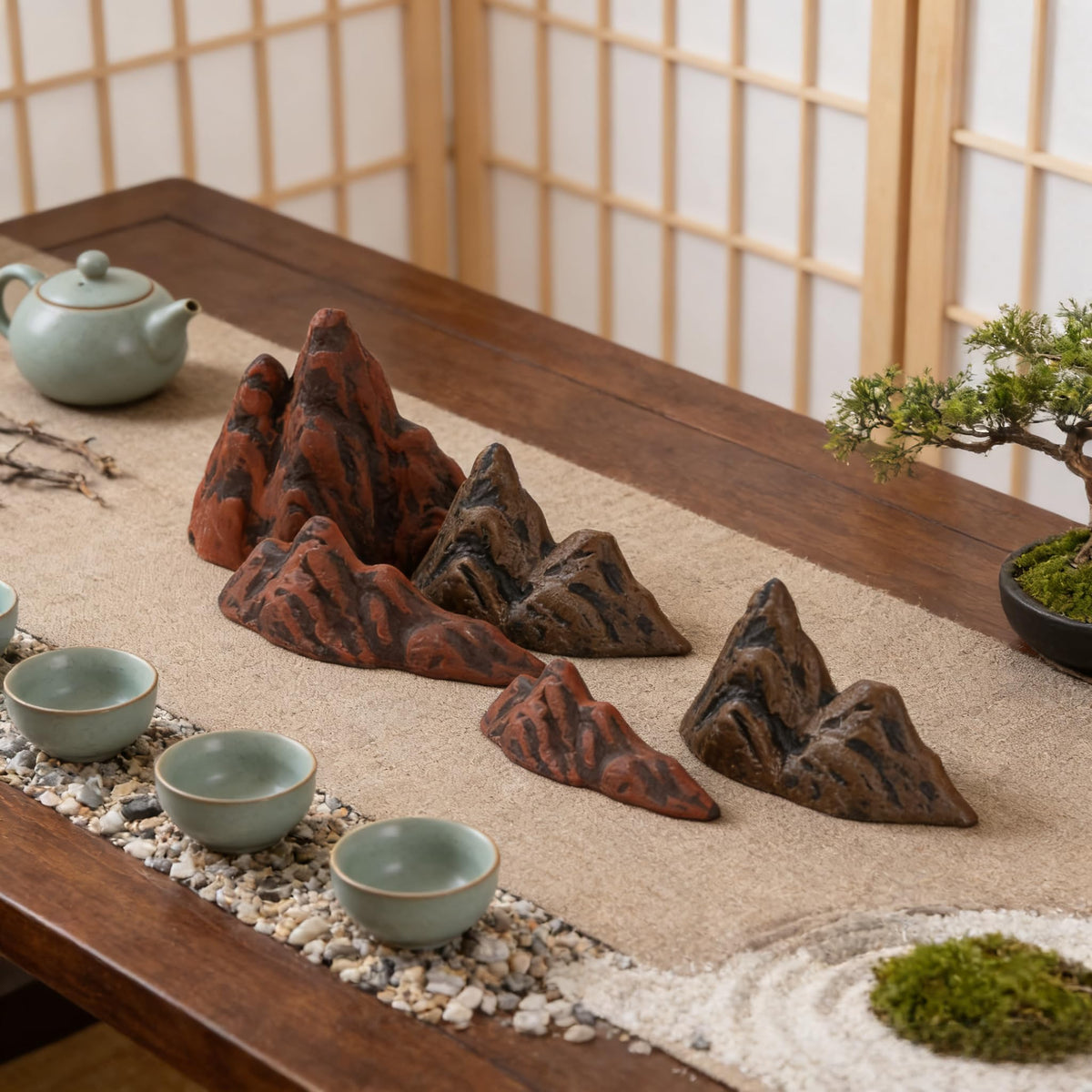TUESMEILL miniature mountain pots for terrariums and plant displays.