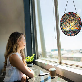Tufeu handmade stained glass art piece for space