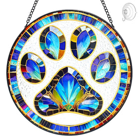Tufeu paw print suncatcher 8-inch window brightens the view