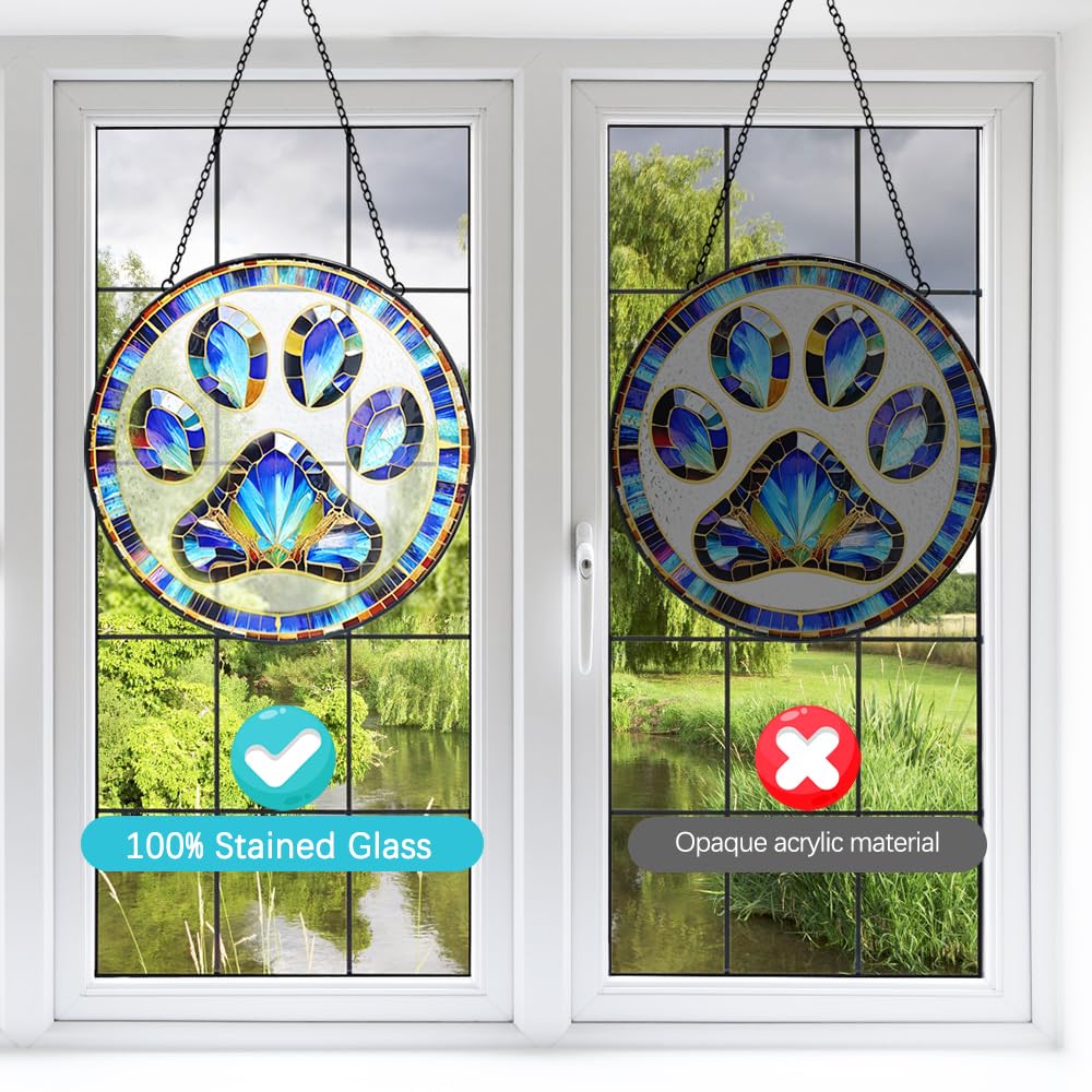 Tufeu paw print window decor shines in sunlit spaces