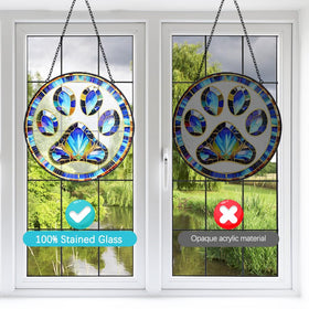 Tufeu paw print window decor shines in sunlit spaces