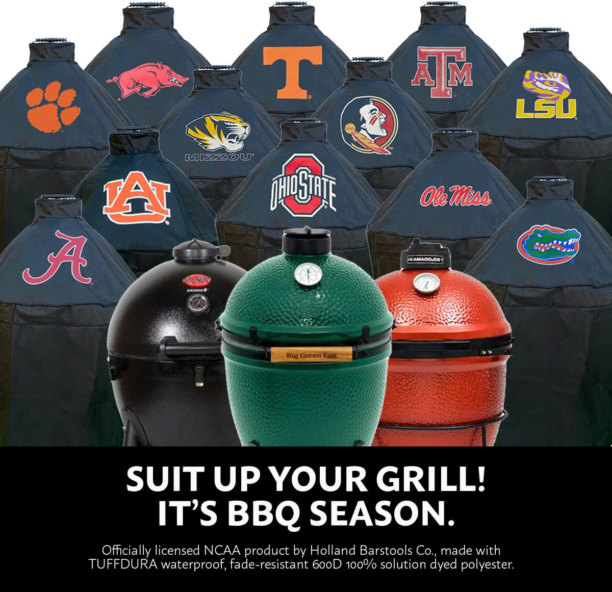 TUFFDURA cover shields Char-Griller Akorn from weather and dust