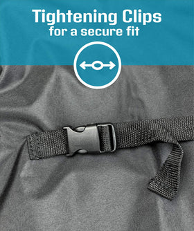 Durable top handle and clips for easy removal and secure fit