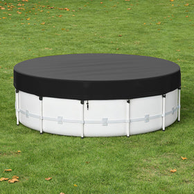 Tufmunb 14ft round pool cover for metal frame keeps debris out and warms water