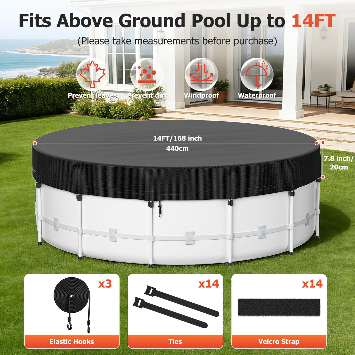 Includes cords, ties, and Velcro straps for quick setup