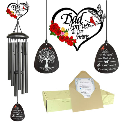 TUHYOCG cardinal wind chime front view for memorial decor and remembrance