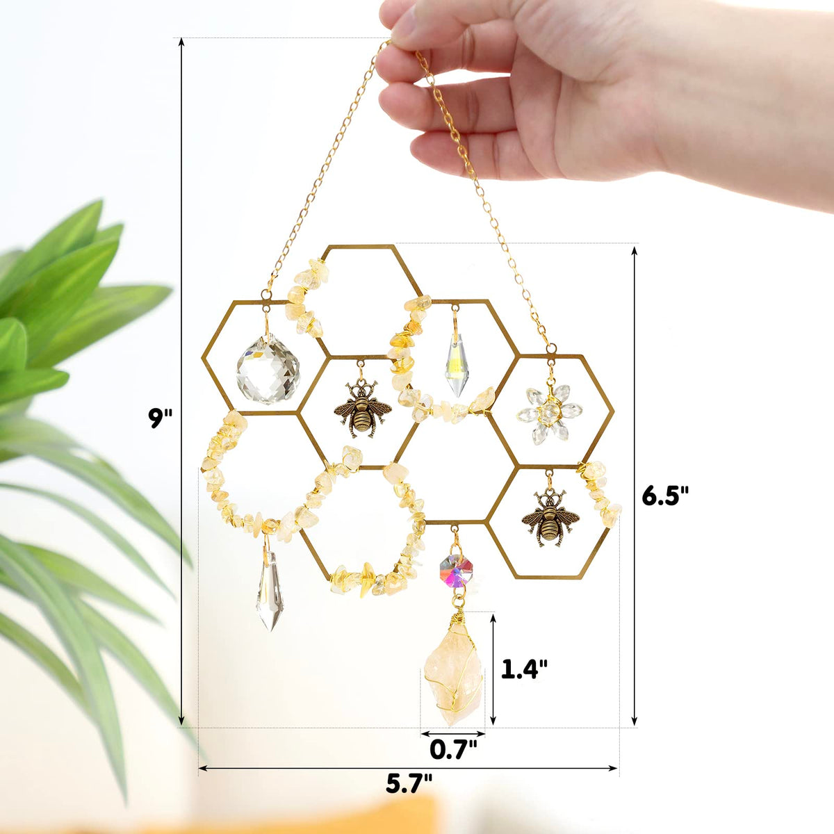 Tuitessine suncatcher window hanging adds versatile decor for indoors or outdoors.