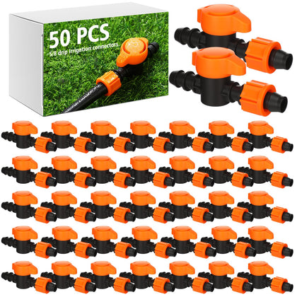 Tujoe 50pcs drip line shut-off valves bundle for easy replacements and maintenance
