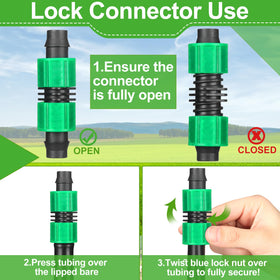 Tujoe 5/8-inch drip tape fitting provides a snug, pressure-friendly seal.