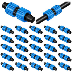Tujoe drip connector 50-pack blue; leak-free for efficient watering.