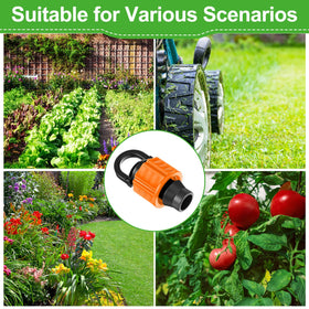 Tujoe UV-resistant plastic end caps built for outdoor irrigation environments