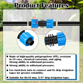 Tujoe easy-install barb-pipe guide enables quick setup.