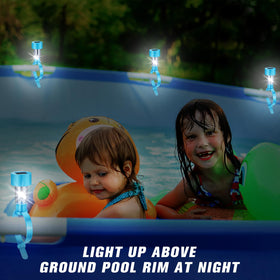 Tujoe versatile lights for pools, gardens, ponds, decks, and walkways with a soft glow.