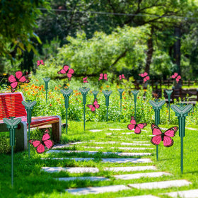 Tujoe outdoor pathway butterfly stake brightens walkways.