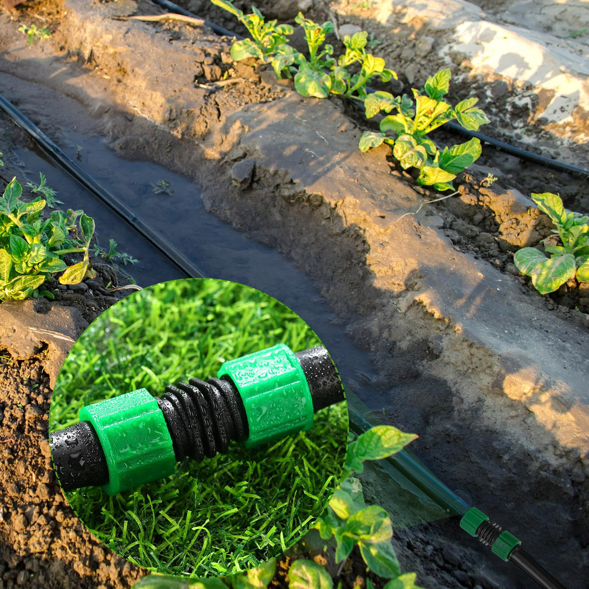 Tujoe reusable drip irrigation coupler supports versatile use across seasons.