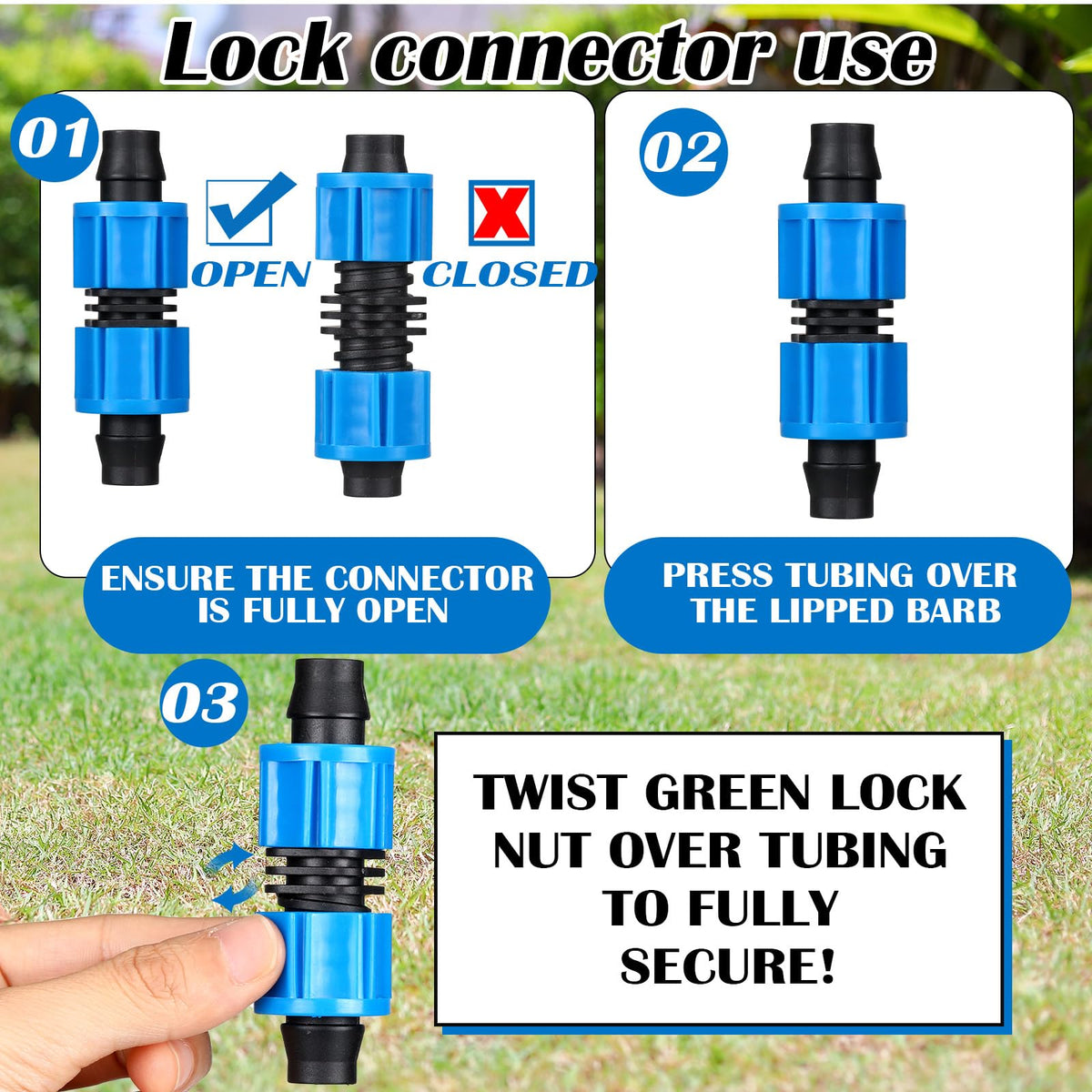 Tujoe universal joint for adaptable drip-line connections.