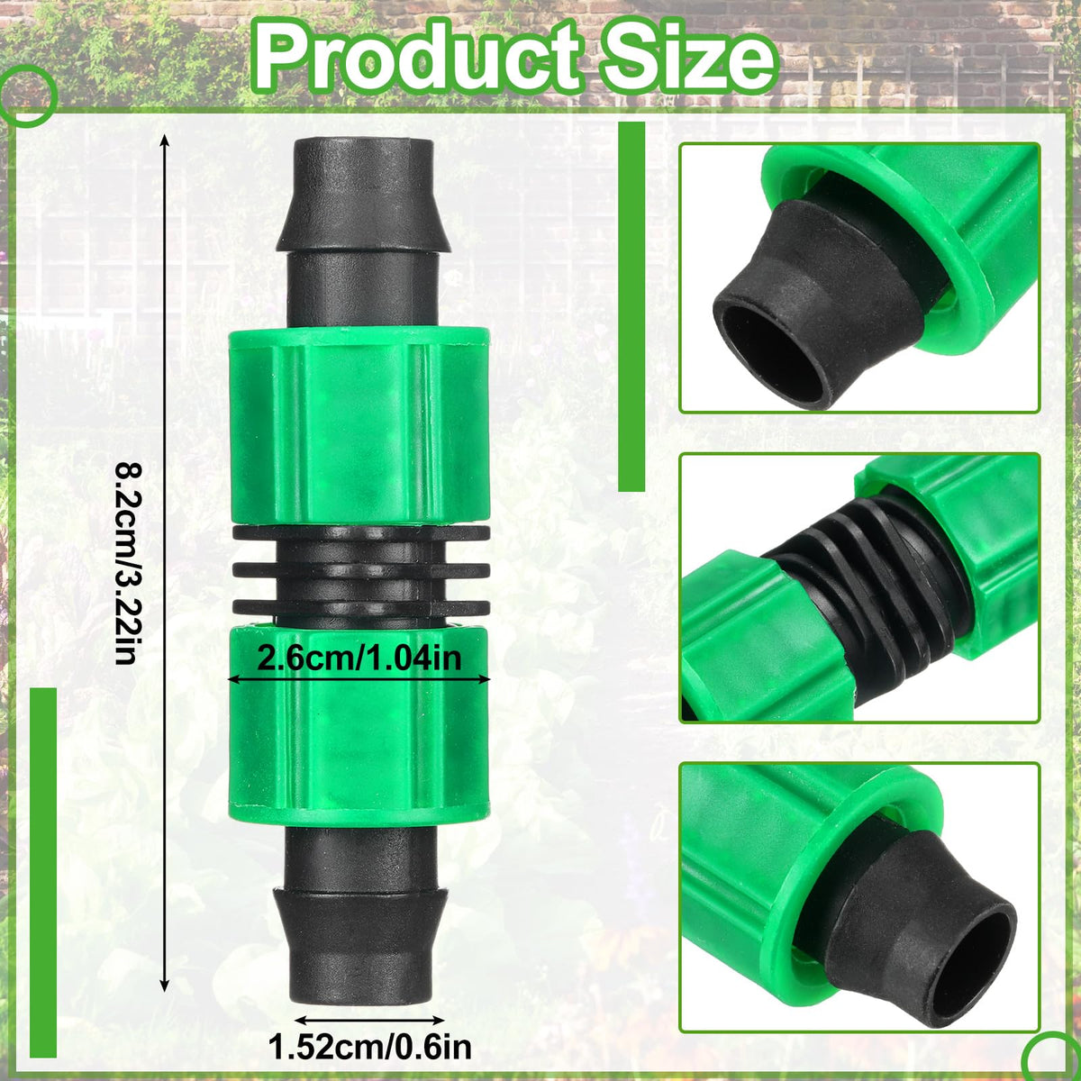 Tujoe universal joint drip tape connector enables flexible layouts for diverse garden beds.