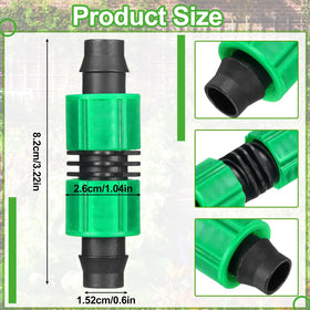 Tujoe universal joint drip tape connector enables flexible layouts for diverse garden beds.