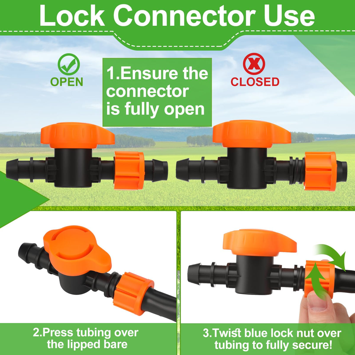 Tujoe UV-resistant plastic irrigation parts withstand weather for long-term use