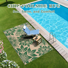 TUKDAK lightweight rug packed for easy transport and storage.