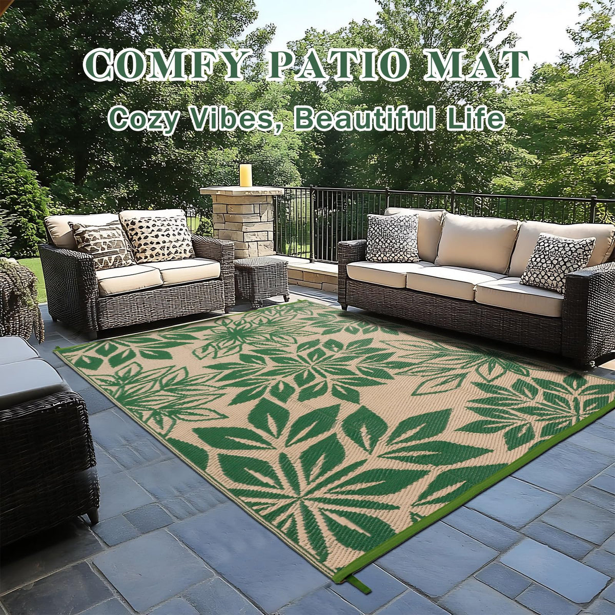 TUKDAK recyclable plastic straw material rug supports eco-friendly outdoor living.