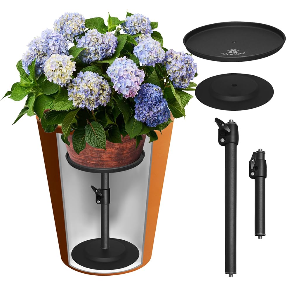 Tuling Home adjustable planter insert showing 7-25 inch height range for versatility