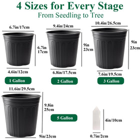 Tulpeed nursery pots with bottom drainage holes for better root airflow.