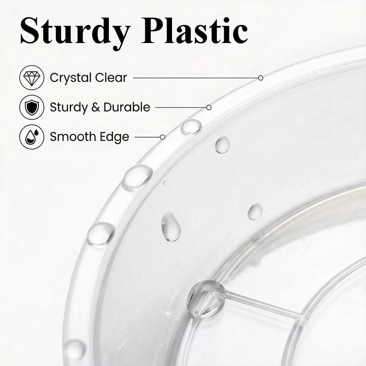 Tulpeed sturdy plastic plant saucer tray offers lightweight support for easy relocation