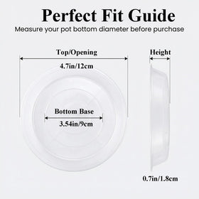 Tulpeed plant saucer clear tray 8-inch fits medium pots and keeps surfaces neat