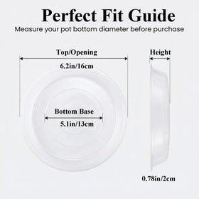 Tulpeed plant saucer sturdy plastic tray protects floors while moving pots