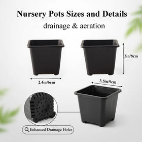 Tulpeed reusable PP nursery pot, durable for long-term indoor and outdoor gardening.