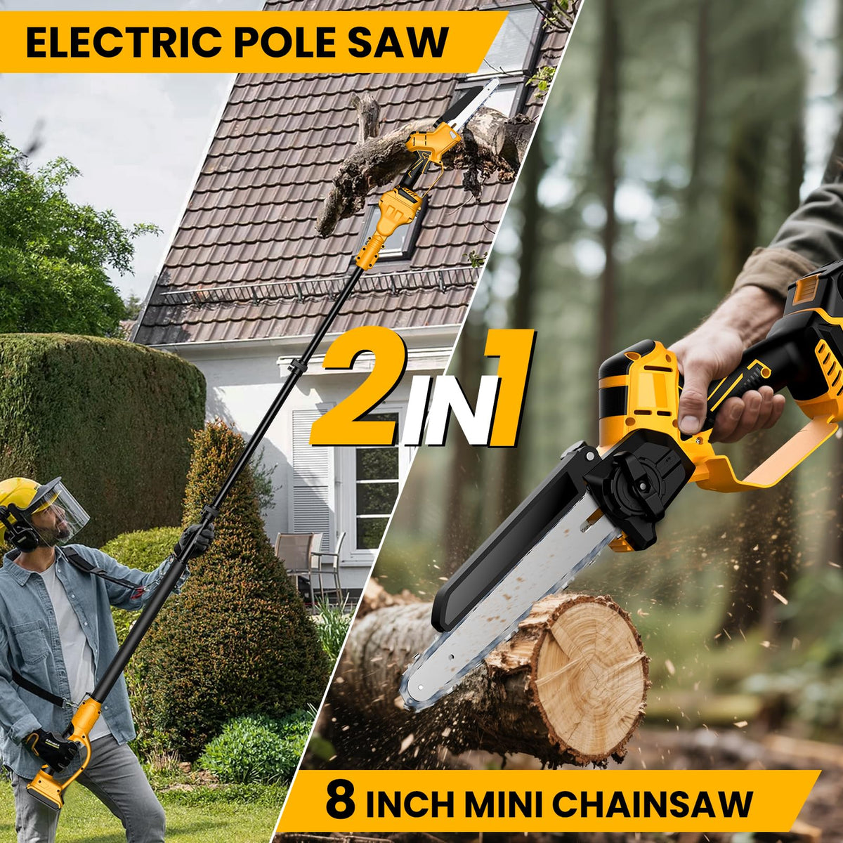 Tulukye handheld mini chainsaw for precise cuts on low branches