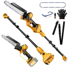 Tulukye 2-in-1 cordless pole saw for overhead pruning with extended reach