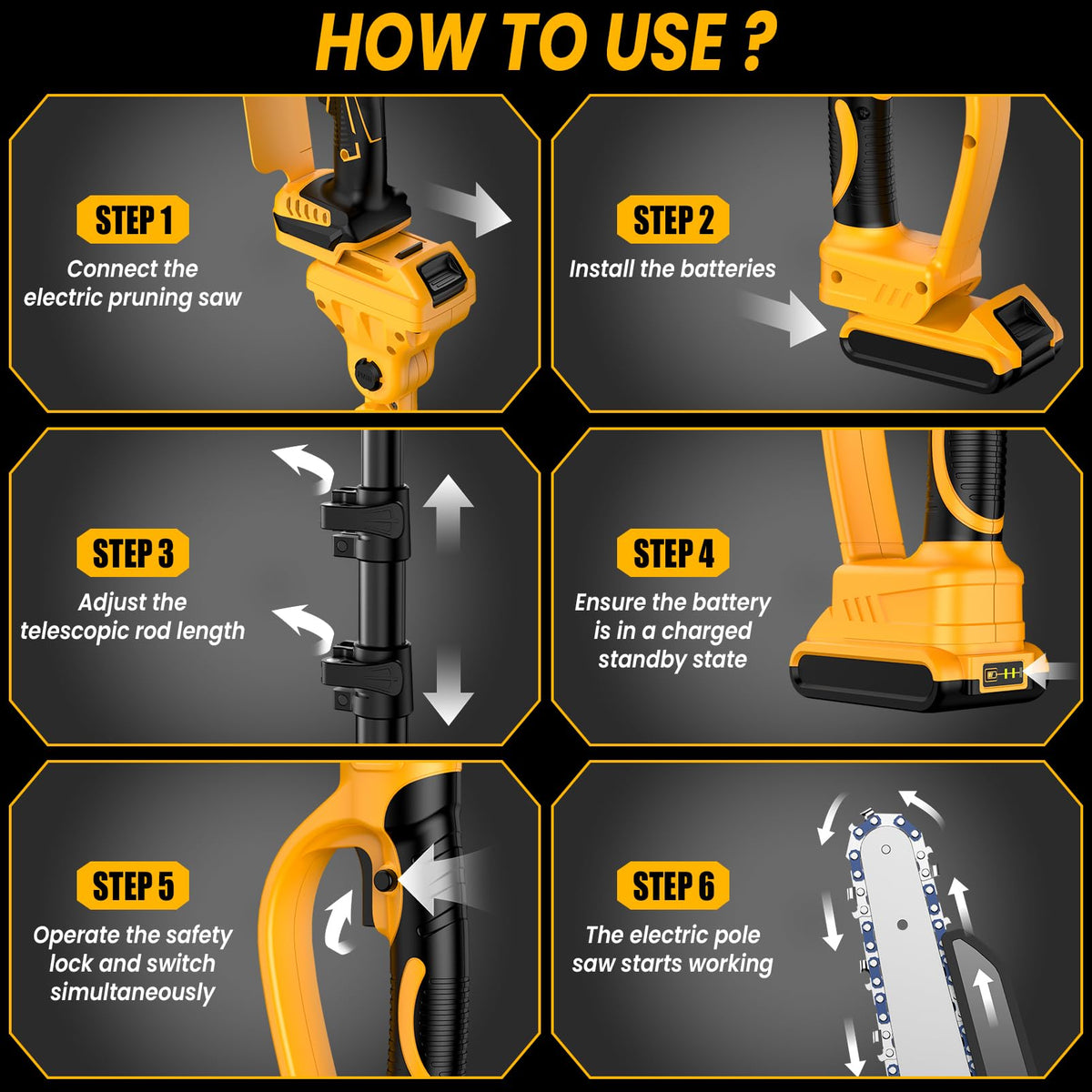 Automatic oiling keeps the chain lubricated for smoother operation