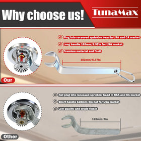 Recessed and concealed heads shown with TunaMax ready for installation.