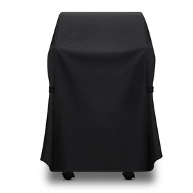 Tunansx grill cover over Weber 210 series, protecting from rain and sun with snug fit.