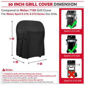 Tunansx Oxford 600D material shields your grill against wear and tear.