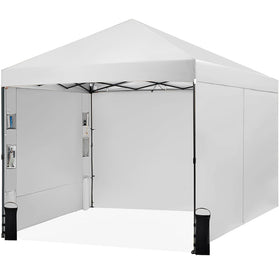 Tunbne 10x10 pop-up canopy with center lock enables fast setup at outdoor events