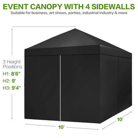 Tunbne canopy sidewall with six pockets for organized storage.