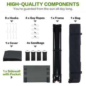 Tunbne sandbags for stable anchoring on windy outdoor spaces