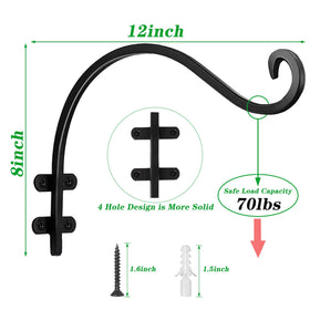 TUOBOUNDARY bird feeder hanger black coat—heavy-duty, weatherproof support