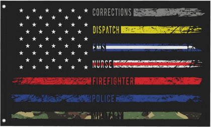 TUOCYERD first responders flag 3x5 ft front view for outdoor display and tribute