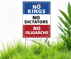TUOCYERD double-sided No Kings in America sign maximizes visibility from every angle.