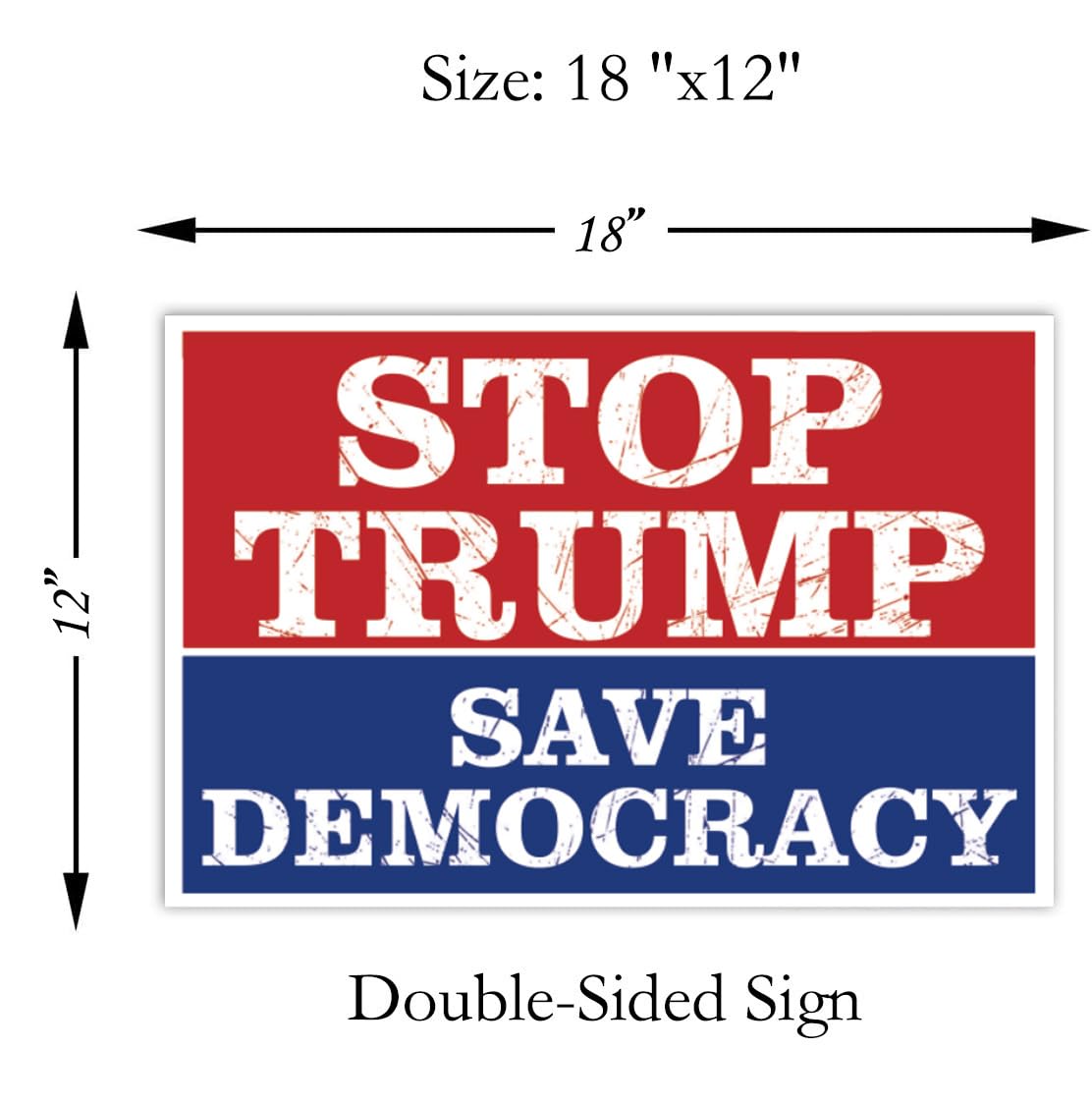 TUOCYERD Weatherproof corrugated sign 18x12 withstands rain and sun.